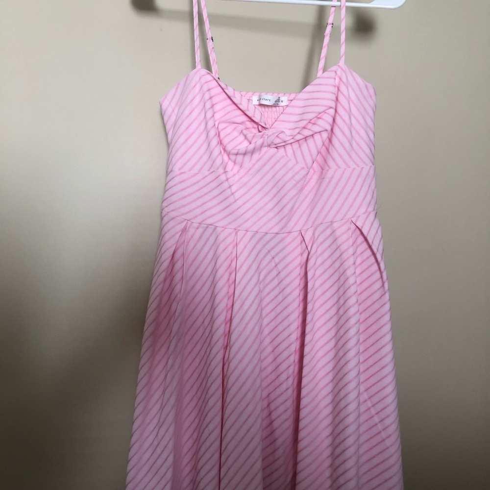 Altar'd State Pink Striped Mini Dress